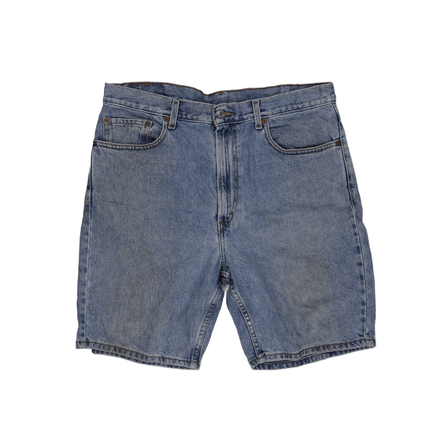 Levi's 505 Regular Fit Vintage Denim Shorts Blue W36 L 100 Percent Cotton