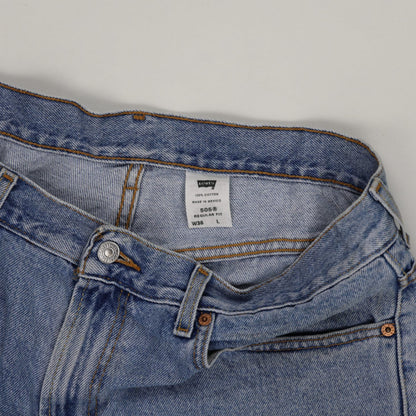 Levi's 505 Regular Fit Vintage Denim Shorts Blue W36 L 100 Percent Cotton