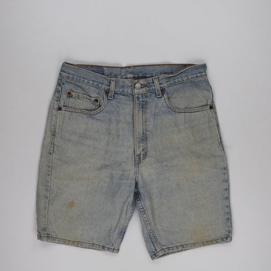 Levi's 505 Regular Fit Denim Shorts Light Blue Size 34 Cotton Denim Vintage