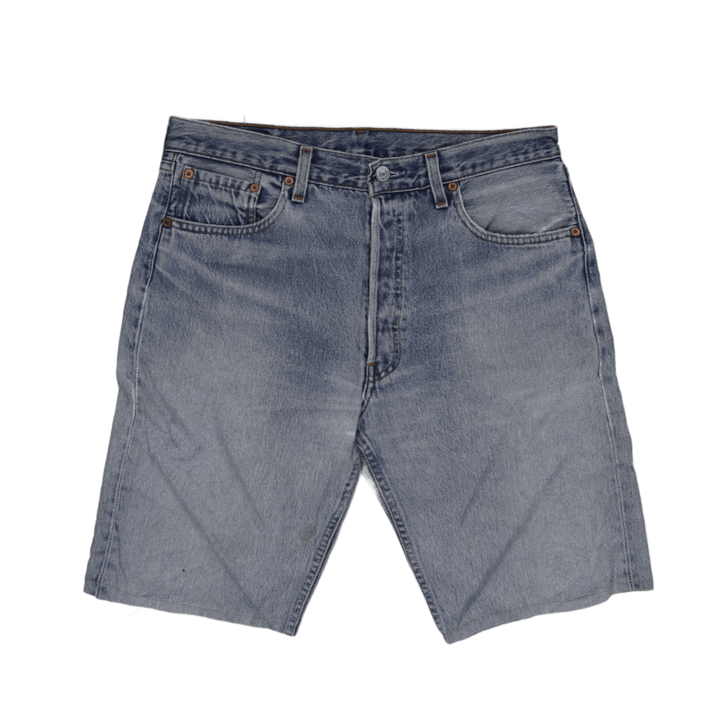 Levi's 501 Vintage Denim Shorts Faded Blue W34 L36 Cotton Casual