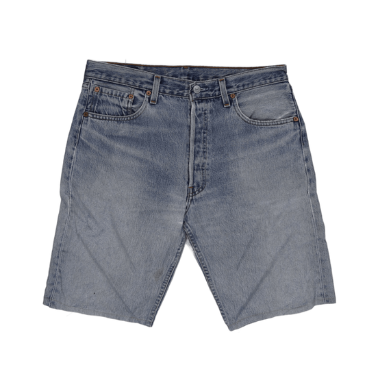 Levi's 501 Vintage Denim Shorts Faded Blue W34 L36 Cotton Casual