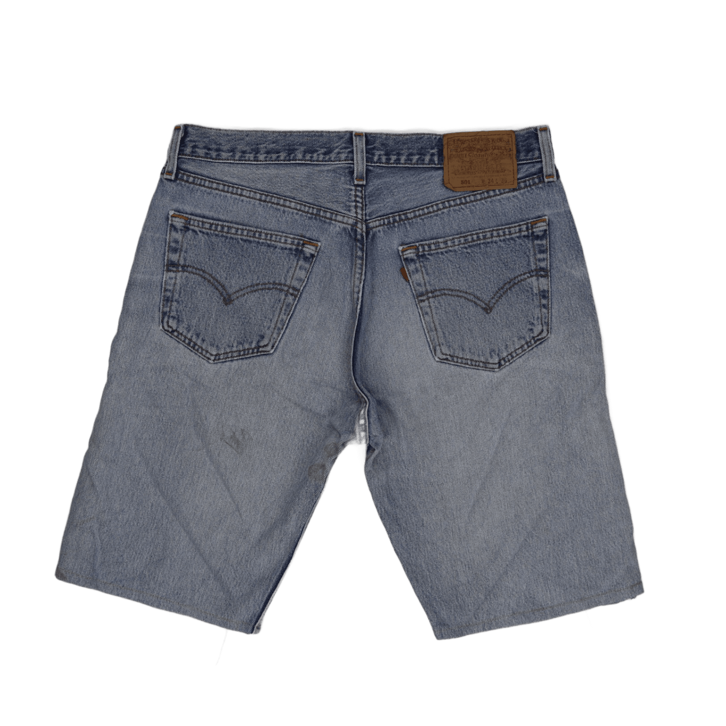 Levi's 501 Vintage Denim Shorts Faded Blue W34 L36 Cotton Casual