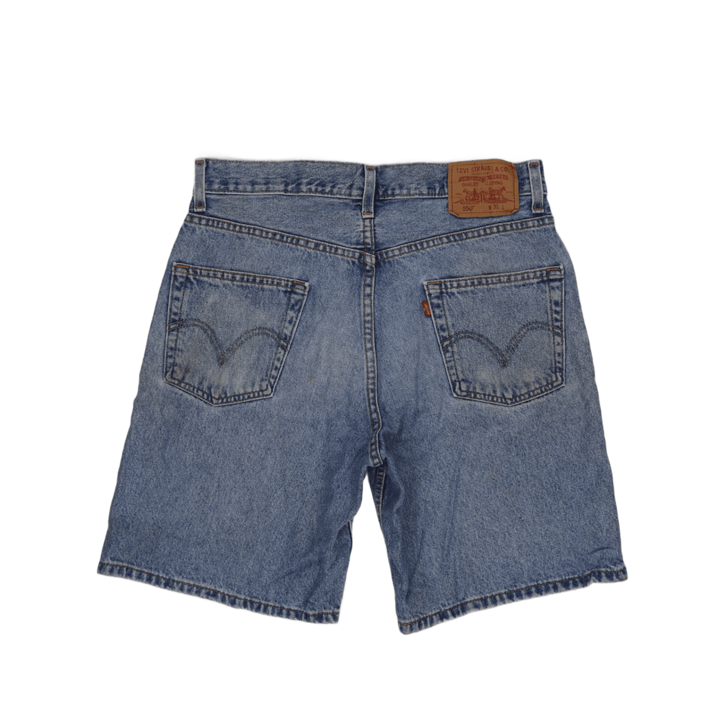 Levi's 550 Relaxed Fit Denim Shorts Blue W31 100% Cotton Vintage