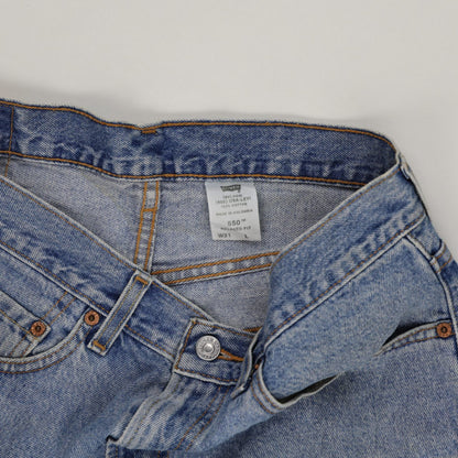 Levi's 550 Relaxed Fit Denim Shorts Blue W31 100% Cotton Vintage