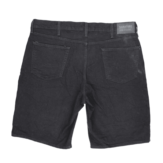 Levi Strauss Men's Black Denim Shorts 34W 10.5 Inch Inseam 72% Cotton 26% Polyester 2% Elastane