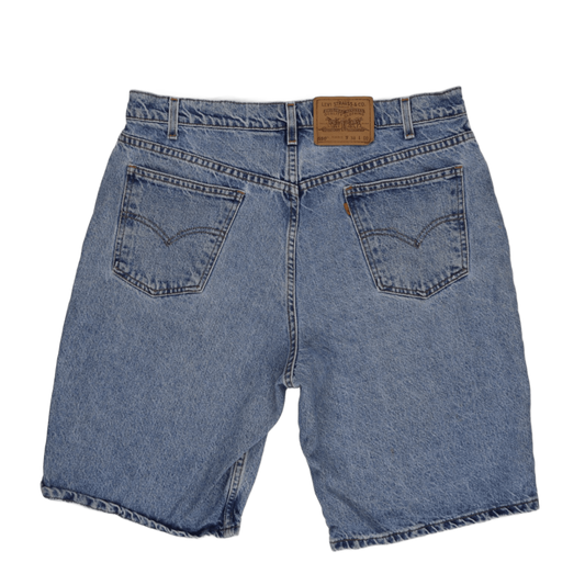 Levi's 550 Relaxed Fit Vintage Denim Shorts Blue Size 38 Cotton Denim