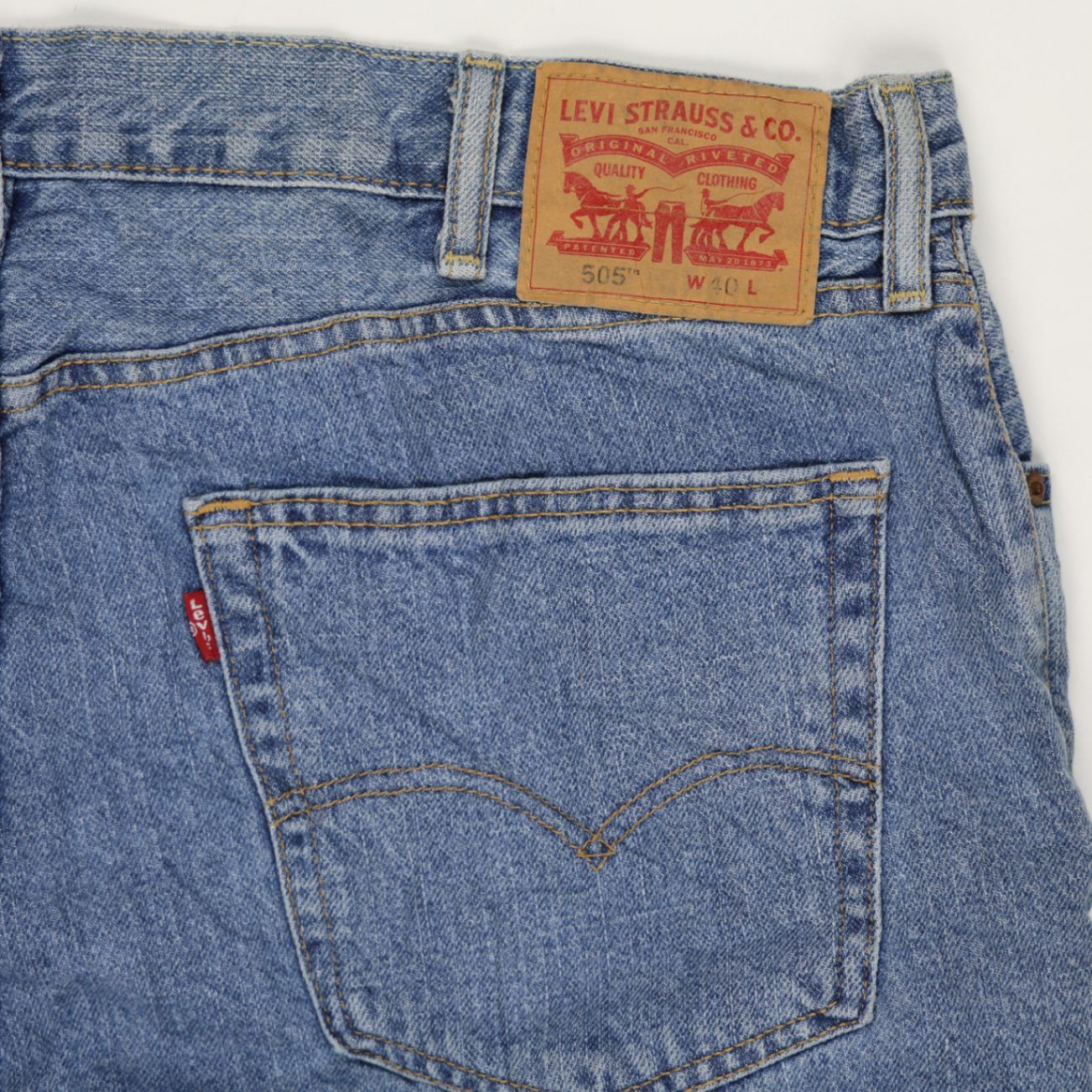 Levi's 505 Vintage Blue Denim Shorts W40 Cotton Men's Clothing