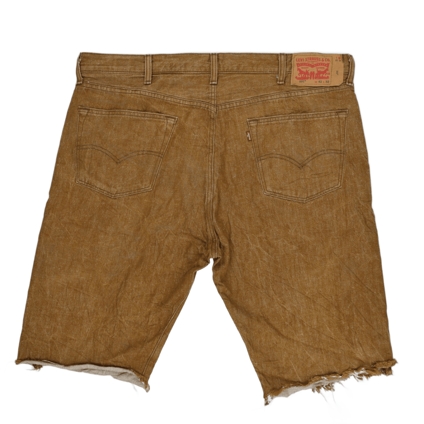 Levi's 501 Brown Denim Cut-Off Shorts W42 L32 Vintage Cotton for Men