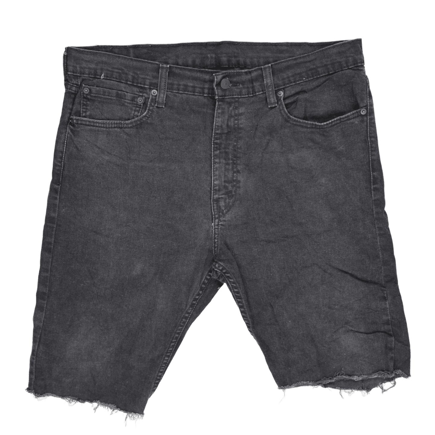 Levi's 512 Black Denim Cut-Off Shorts W38 L30 Vintage Cotton Elastane Blend Men's Clothing