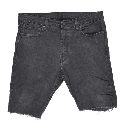 Levi's 512 Black Denim Cut-Off Shorts W38 L30 Vintage Cotton Elastane Blend Men's Clothing