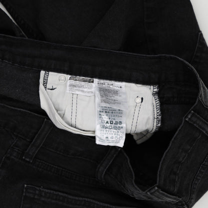 Levi's 512 Black Denim Cut-Off Shorts W38 L30 Vintage Cotton Elastane Blend Men's Clothing