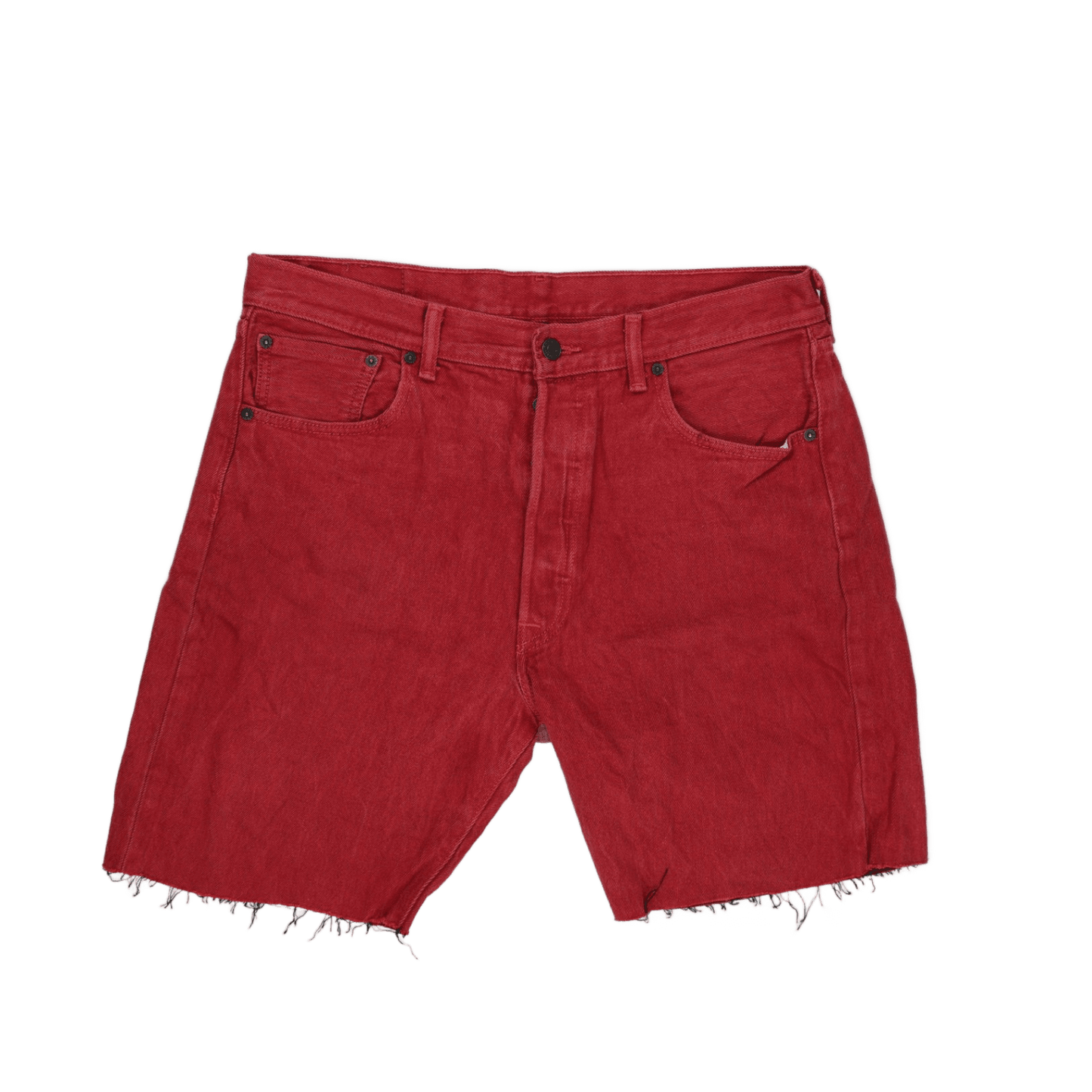 Levi's 501 XX Red Denim Cut-Off Shorts W36 L32 Cotton Vintage