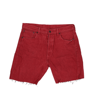 Levi's 501 XX Red Denim Cut-Off Shorts W36 L32 Cotton Vintage