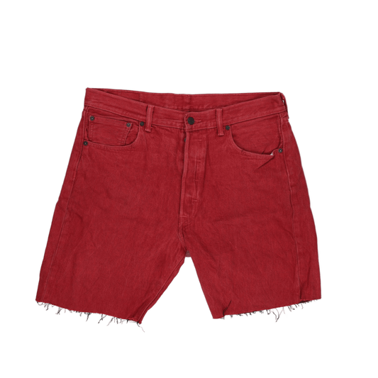 Levi's 501 XX Red Denim Cut-Off Shorts W36 L32 Cotton Vintage