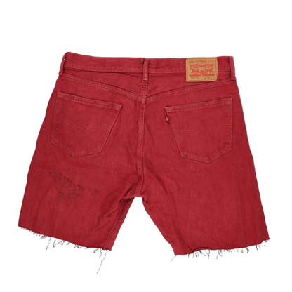 Levi's 501 XX Red Denim Cut-Off Shorts W36 L32 Cotton Vintage
