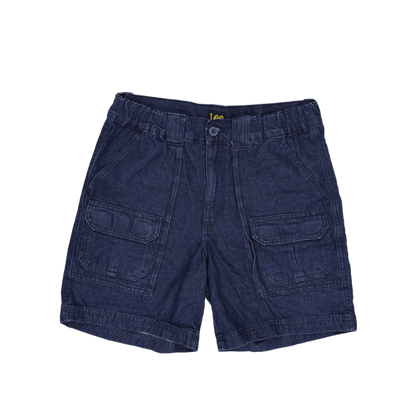 Lee Men's Cargo Shorts Navy Size 32 100% Cotton 23 cm Inseam