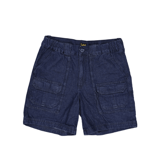 Lee Men's Cargo Shorts Navy Size 32 100% Cotton 23 cm Inseam