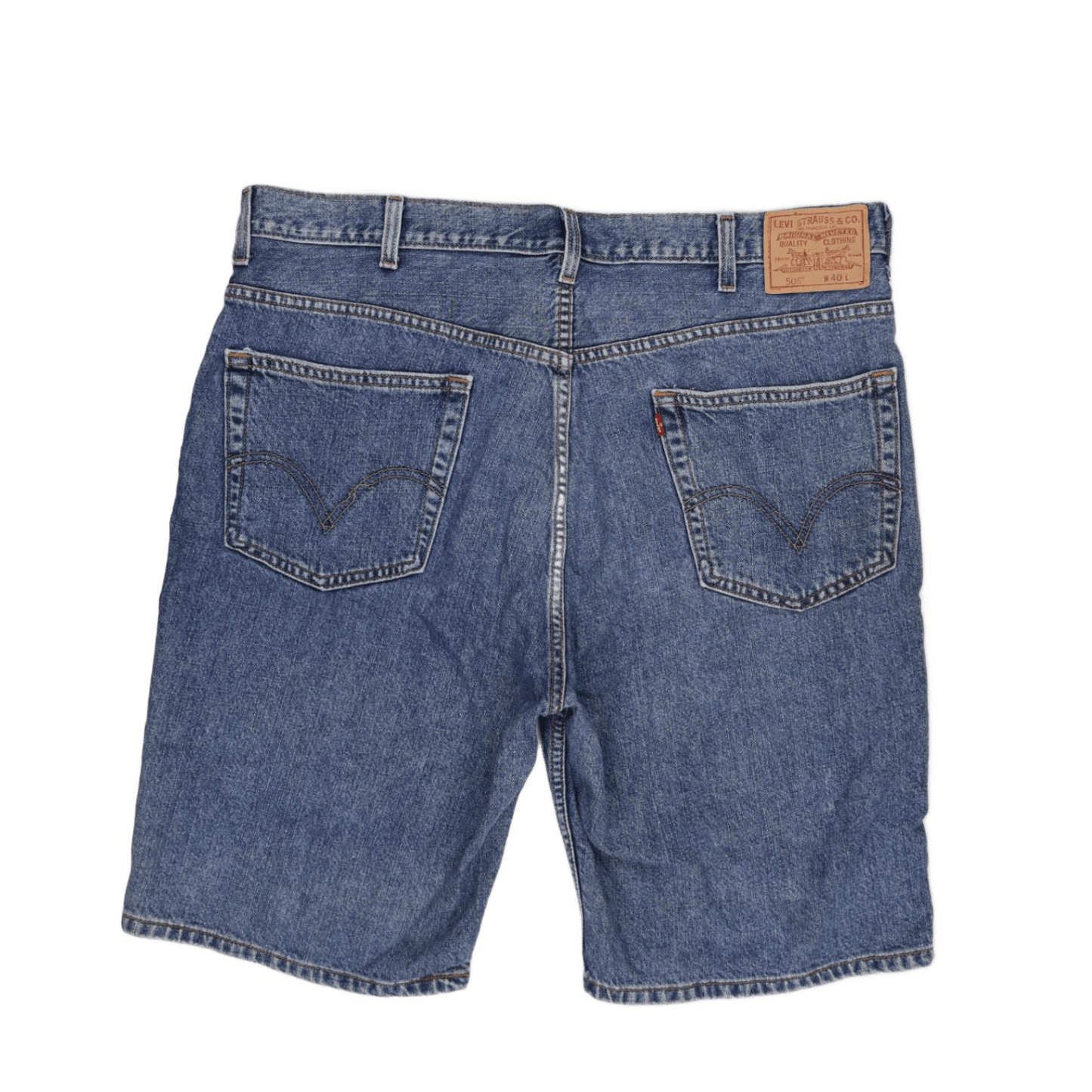 Levi's 505 Regular Fit Denim Shorts Blue W40 Cotton Vintage