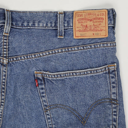 Levi's 505 Regular Fit Denim Shorts Blue W40 Cotton Vintage