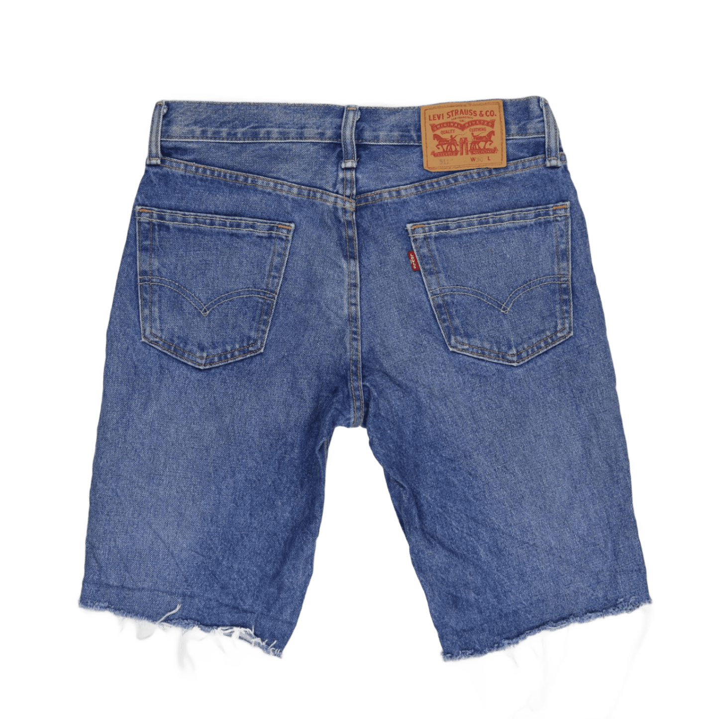 Levi's 511 Vintage Blue Denim Shorts W30 10 Inch Inseam Cotton
