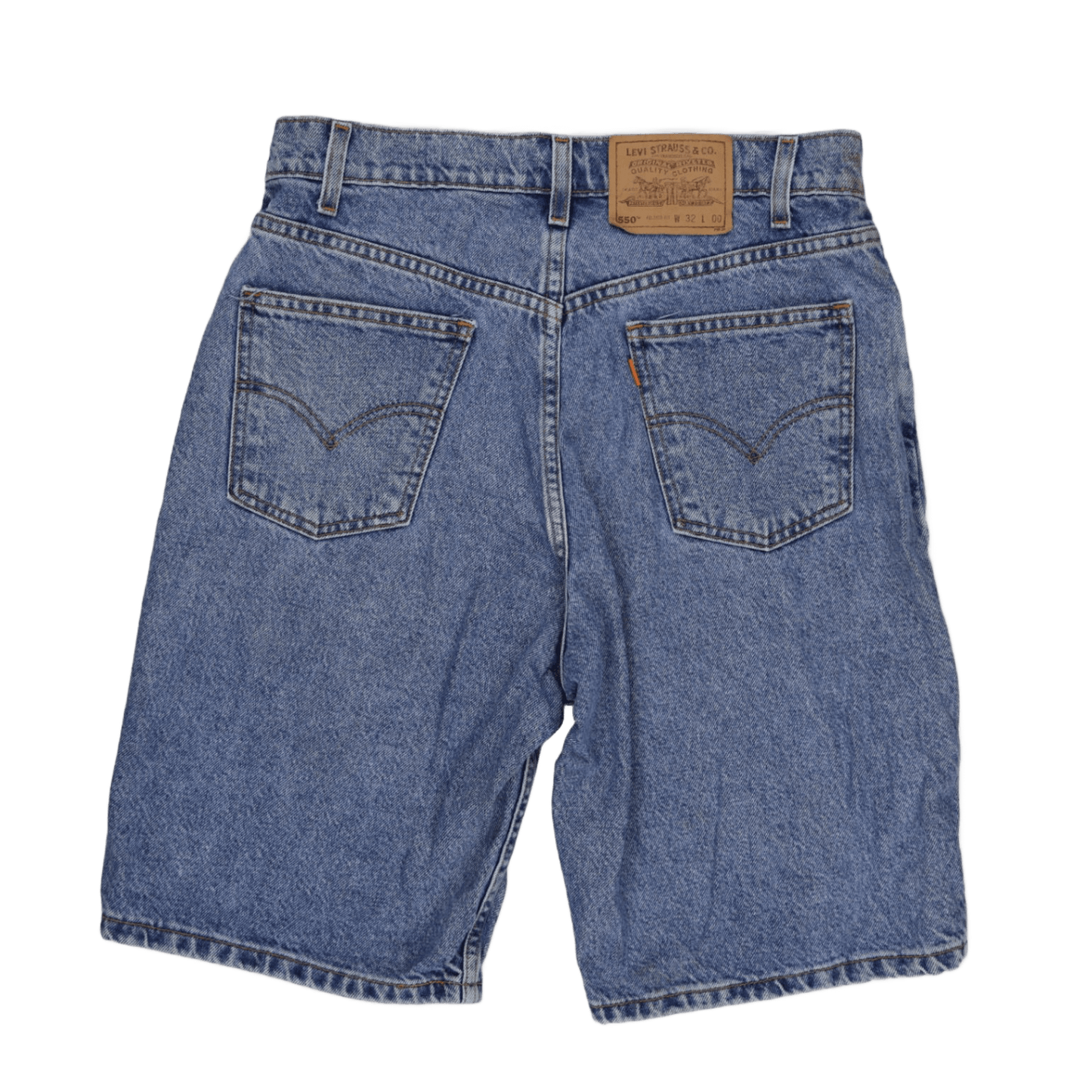 Levi's 550 Relaxed Fit Denim Shorts Blue W32 Cotton Denim Vintage