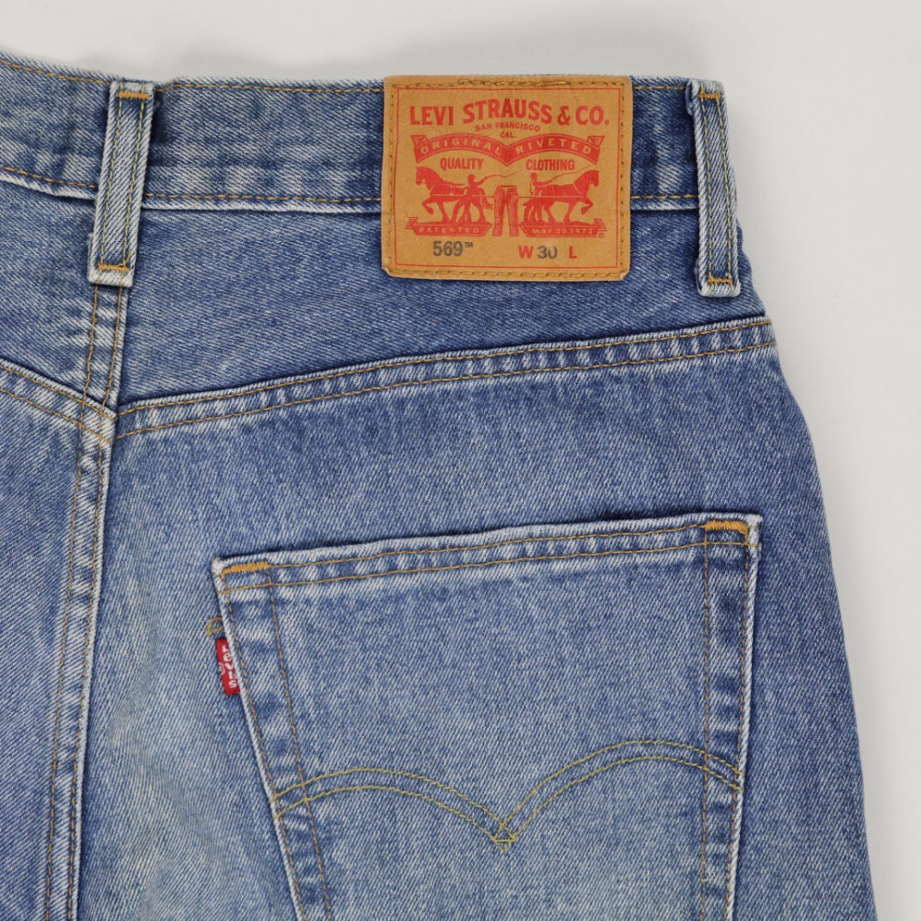 Levi's 569 Loose Fit Denim Shorts Blue W30 100 Cotton Vintage