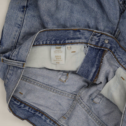 Levi's 505 Regular Fit Denim Shorts Light Blue W38 100% Cotton Vintage