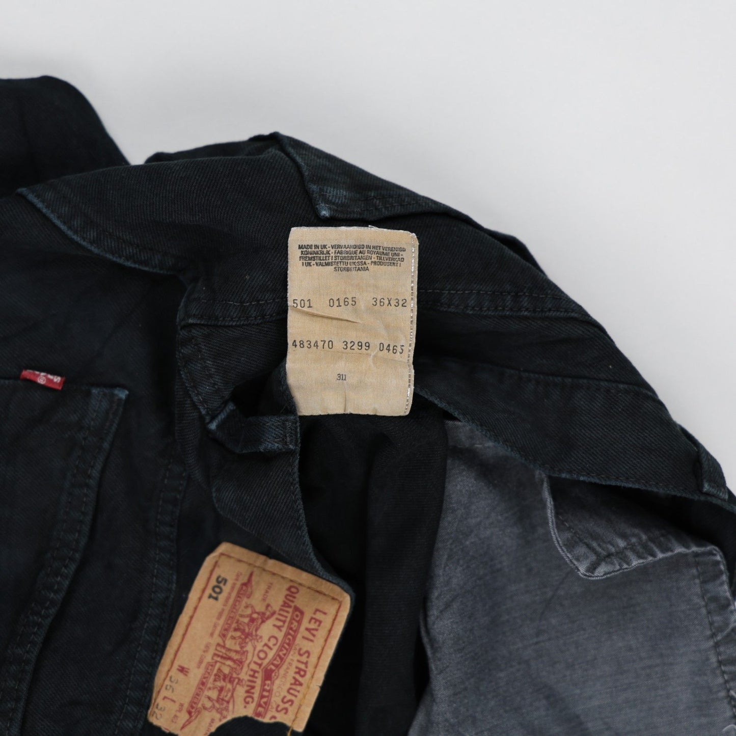 Levi's 501 Vintage Black Cut Off Shorts 36W Cotton