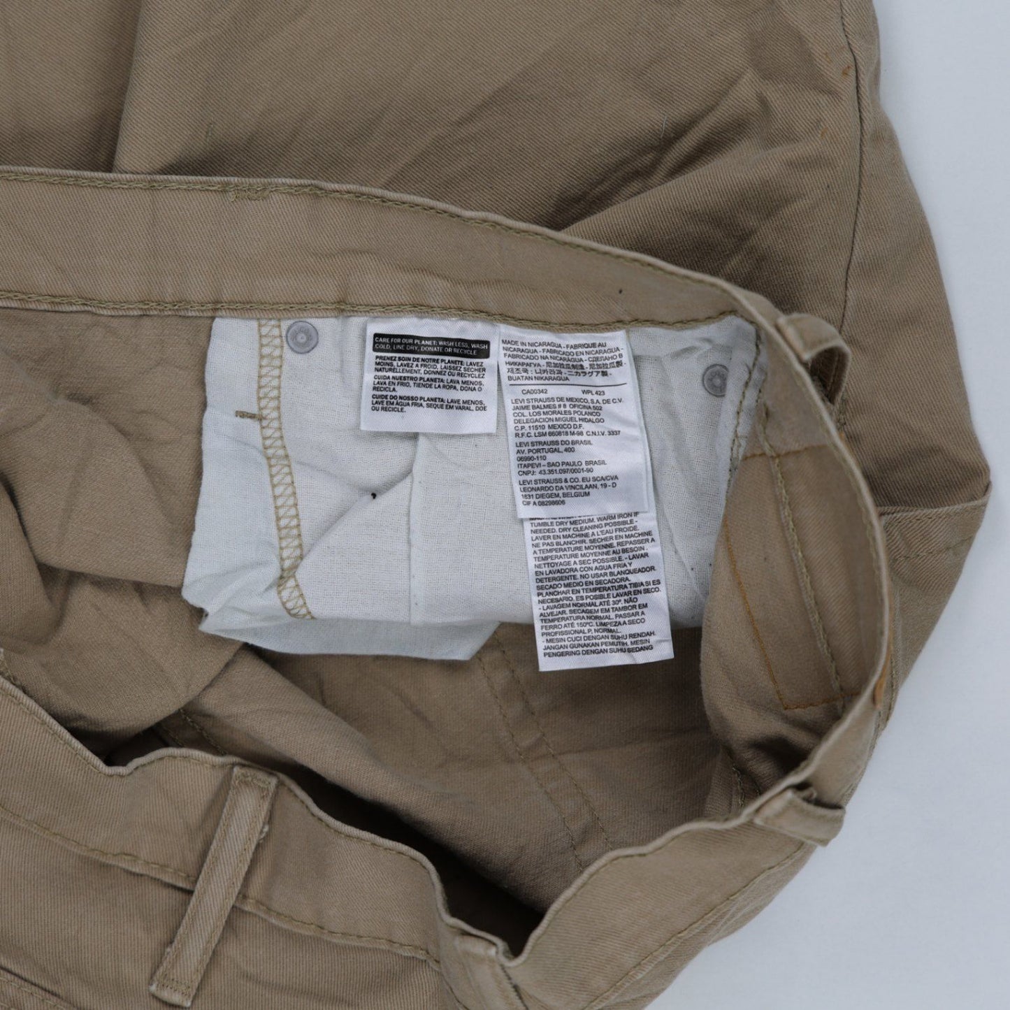 Levi's 569 Loose Fit Cotton Shorts Khaki W40