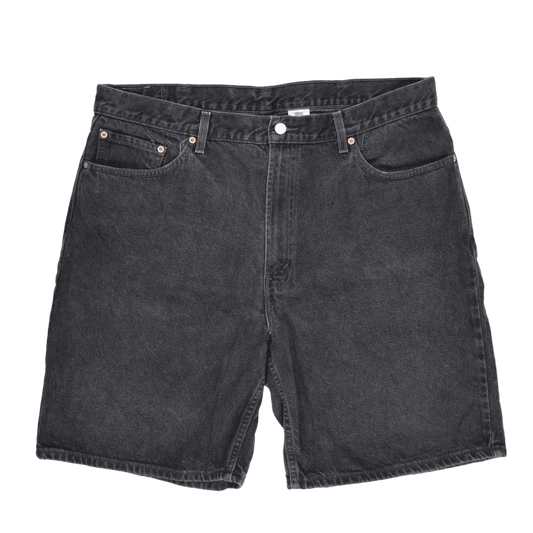 Levi's 550 Relaxed Fit Black Denim Shorts 40W 100% Cotton Vintage Men's Clothing