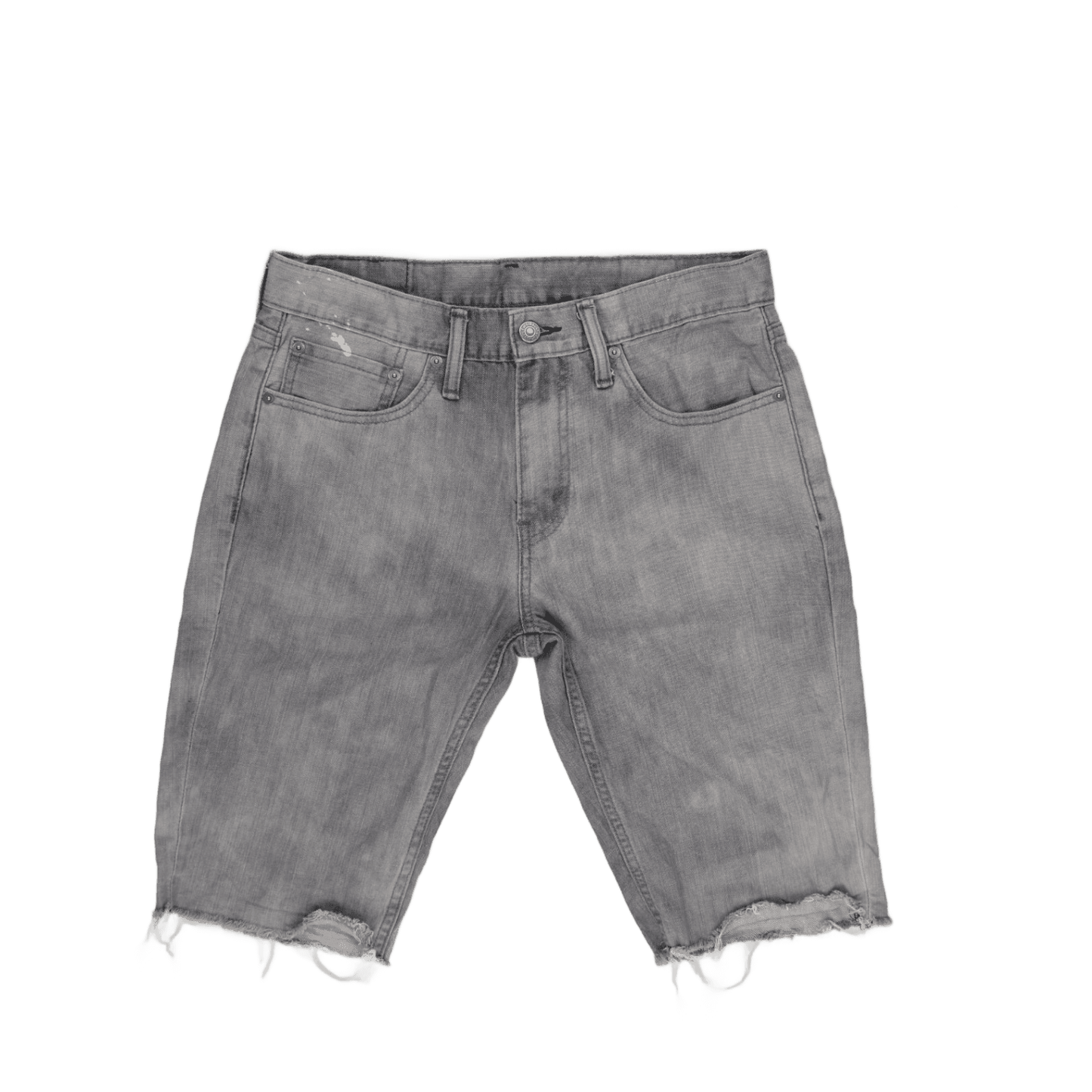 Levi's 511 Grey Distressed Denim Shorts W32 Cotton Blend Vintage Men's