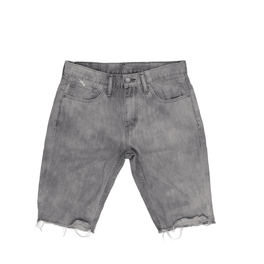 Levi's 511 Grey Distressed Denim Shorts W32 Cotton Blend Vintage Men's