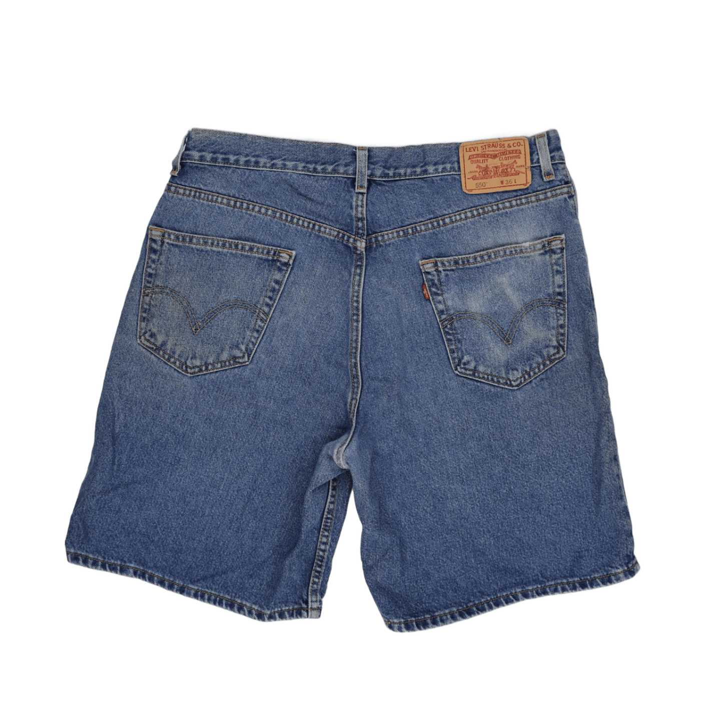 Levi's 550 Relaxed Fit Vintage Denim Shorts Blue W36 100% Cotton