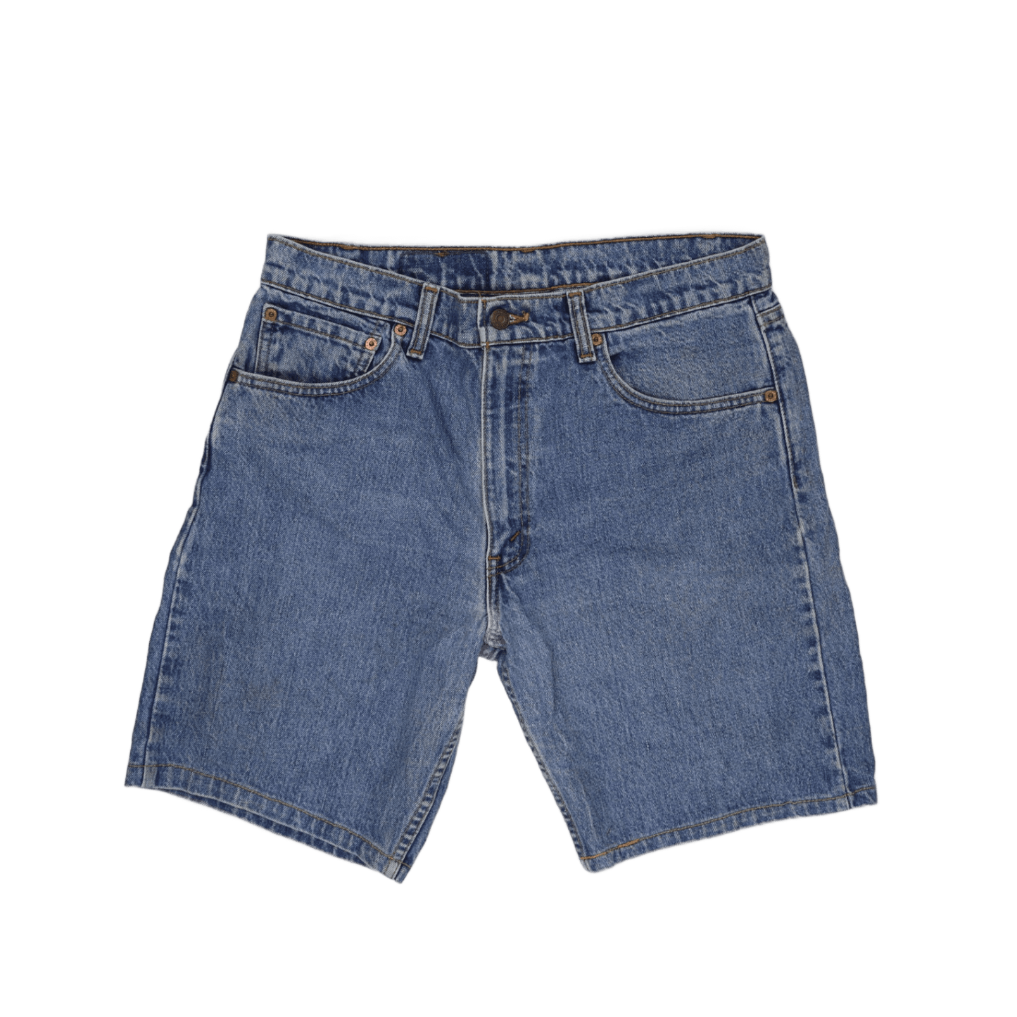 Levi's 505 Original Fit Denim Shorts Blue W34 L32 100% Cotton Vintage Straight Leg