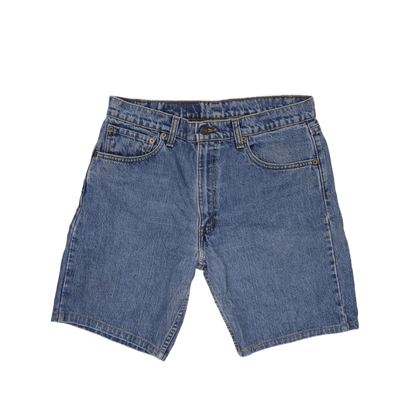 Levi's 505 Original Fit Denim Shorts Blue W34 L32 100% Cotton Vintage Straight Leg