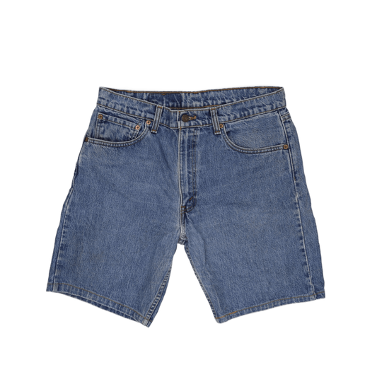 Levi's 505 Original Fit Denim Shorts Blue W34 L32 100% Cotton Vintage Straight Leg