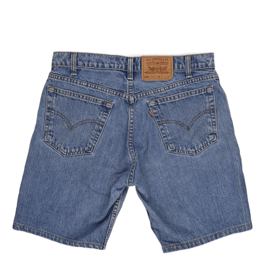 Levi's 505 Original Fit Denim Shorts Blue W34 L32 100% Cotton Vintage Straight Leg