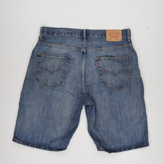 Levi's 569 Loose Straight Denim Shorts Blue W36 100% Cotton Vintage Men's Clothing