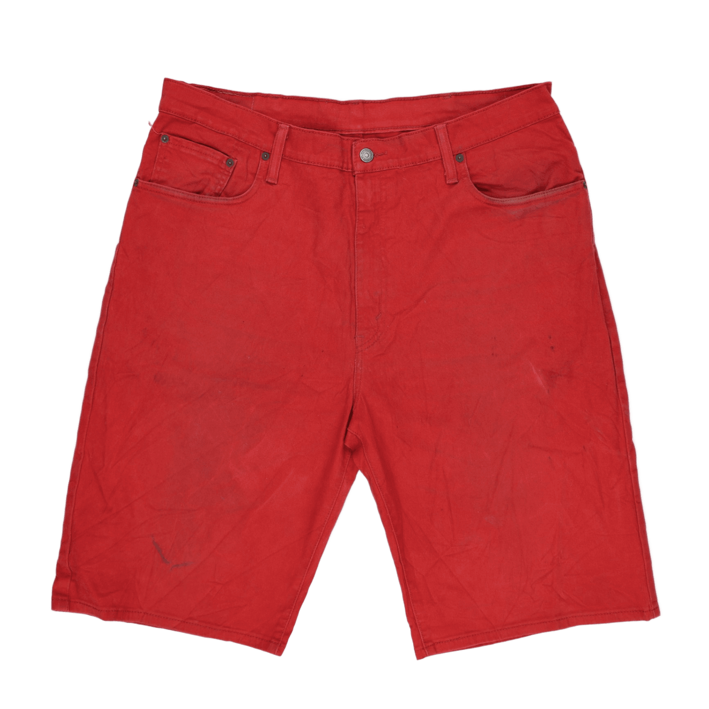 Levi's 569 Red Relaxed Fit Denim Shorts W38 100 Percent Cotton