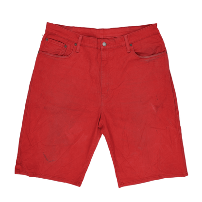 Levi's 569 Red Relaxed Fit Denim Shorts W38 100 Percent Cotton