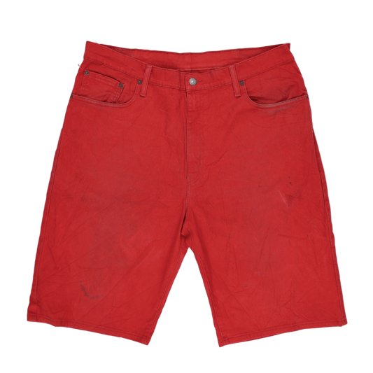 Levi's 569 Red Relaxed Fit Denim Shorts W38 100 Percent Cotton