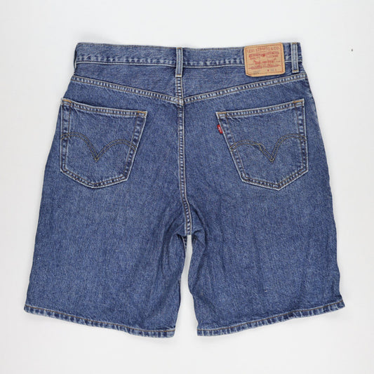 Levi's 550 Relaxed Fit Blue Denim Shorts W36 100 Cotton Vintage Men's Clothing