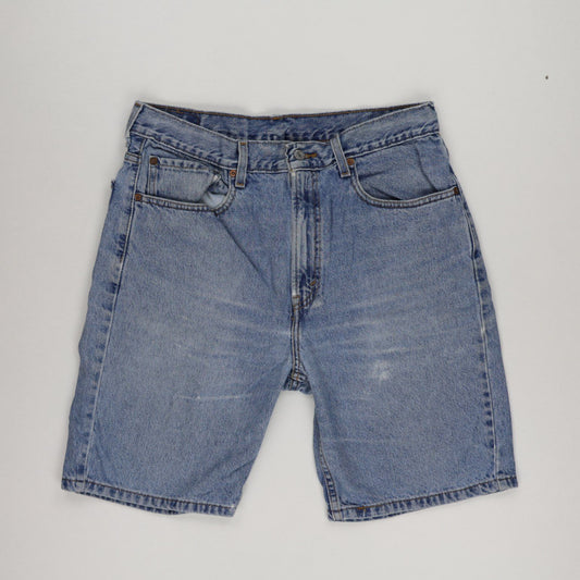Levi's 505 Regular Fit Denim Shorts Blue W34 L 100 Percent Cotton Vintage