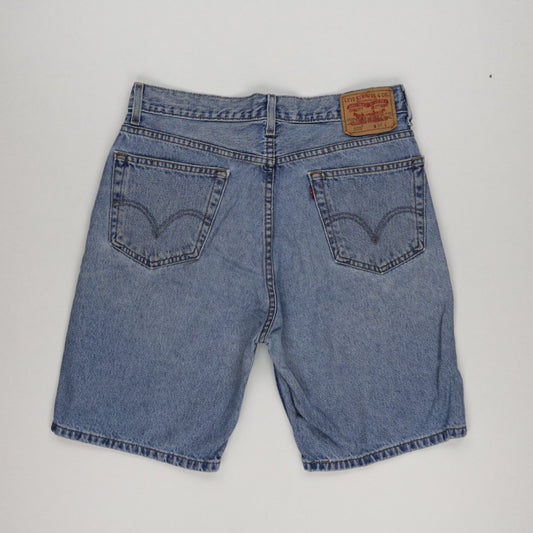 Levi's 505 Regular Fit Denim Shorts Blue W34 L 100 Percent Cotton Vintage