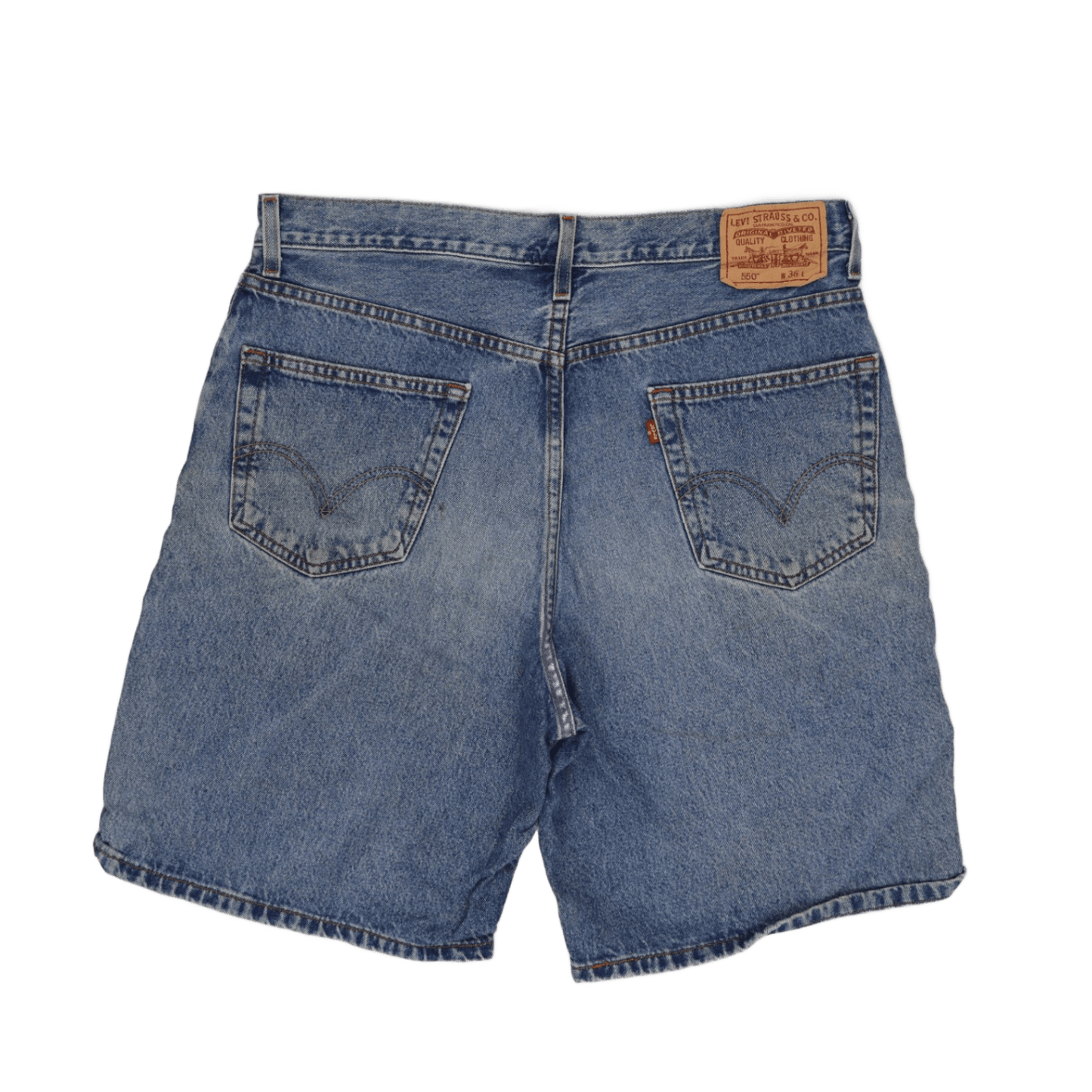 Levi's 550 Relaxed Fit Vintage Denim Shorts Blue W36 100% Cotton
