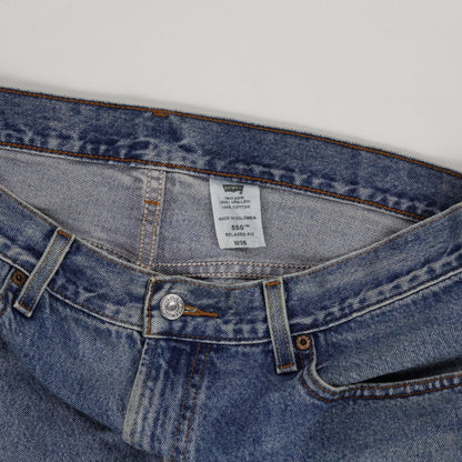 Levi's 550 Relaxed Fit Vintage Denim Shorts Blue W36 100% Cotton