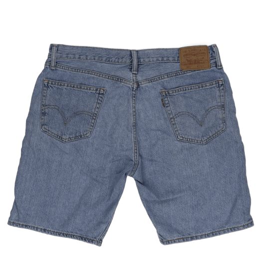 Levi's 505 Straight Fit Blue Denim Shorts for Men Size 36 100 Cotton