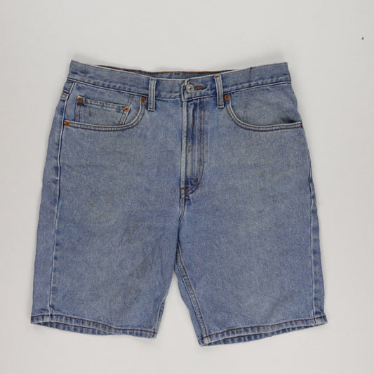 Levi's 505 Regular Fit Denim Shorts Blue W33 100% Cotton Vintage