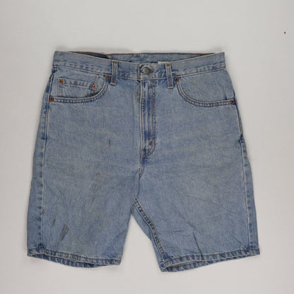 Levi's 505 Regular Fit Denim Shorts Light Blue 34 Inch Waist 9 Inch Inseam Cotton Denim Vintage