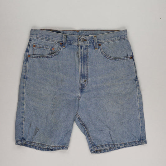 Levi's 505 Regular Fit Denim Shorts Light Blue 34 Inch Waist 9 Inch Inseam Cotton Denim Vintage